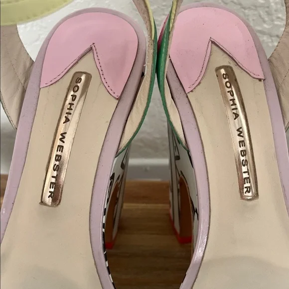 Sophia Webster Multicolor Graphic Platform Heels - Picture 2 of 10
